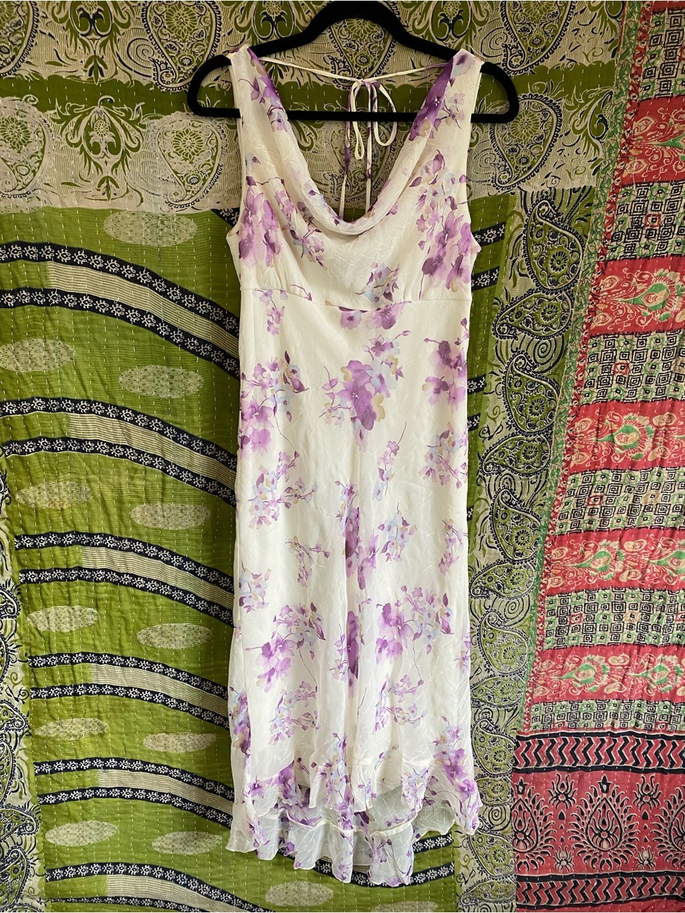 Vintage Y2K Be Smart Vanilla Floral Garden Party Midi Dress 11/12 Soft Girl
